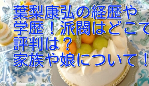 葉梨康弘の経歴や学歴！派閥はどこで評判は？家族や娘について！