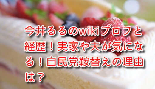 今井るるのwikiプロフと経歴！実家や夫が気になる！自民党鞍替えの理由は？