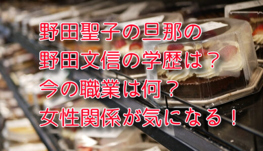 野田聖子の旦那の野田文信の学歴は？今の職業は何？女性関係が気になる！