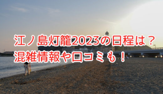 江ノ島灯籠2023の日程は？混雑情報や口コミも！