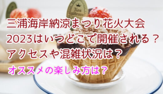 三浦海岸納涼まつり花火大会2023はいつどこで開催される？アクセスや混雑状況は？