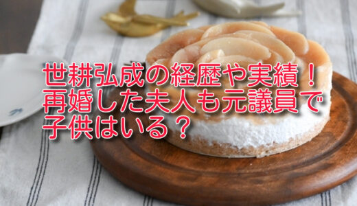 世耕弘成の経歴や実績！再婚した夫人も元議員？子供はいる？